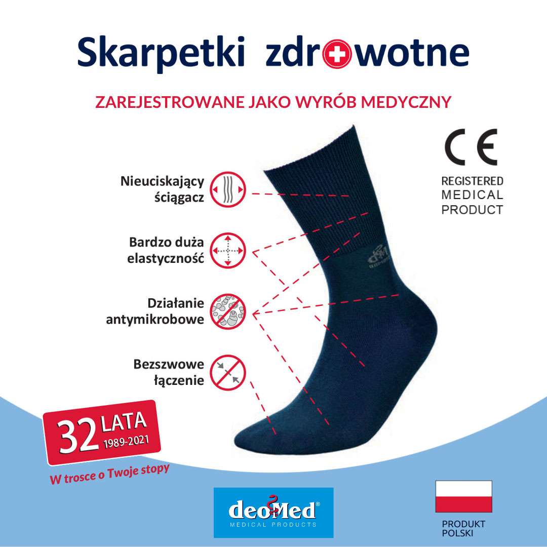 Skarpetki zdrowotne w trosce o lepsze krążenie